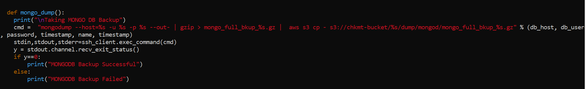 Python Script to Automate Database Backup