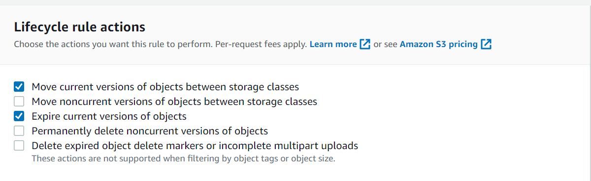 Amazon S3 Storage Classes and Lifecycle Rules