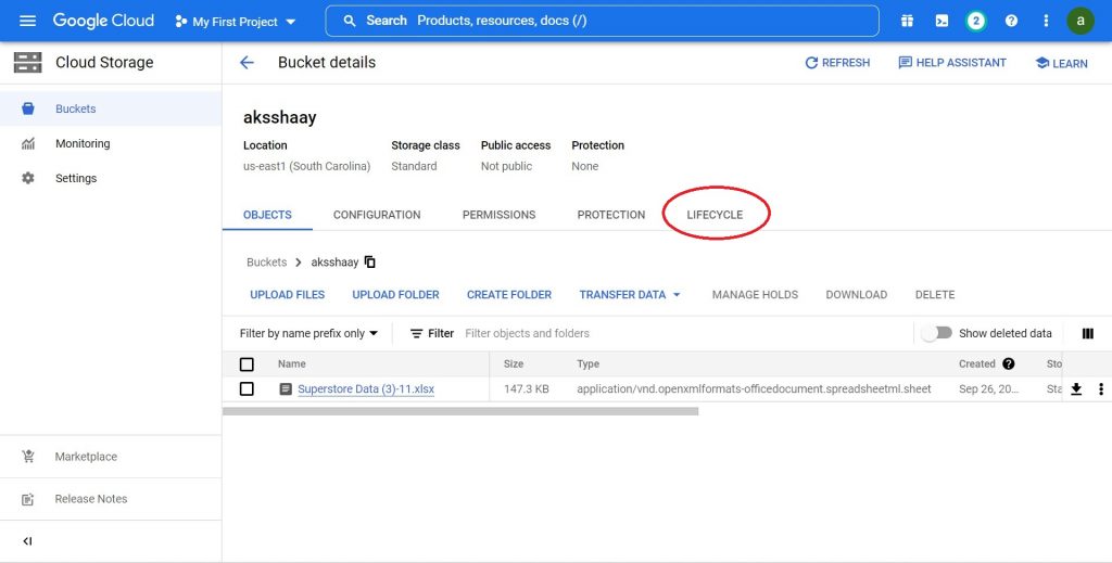Object Life Cycle Management in Google Cloud Storage