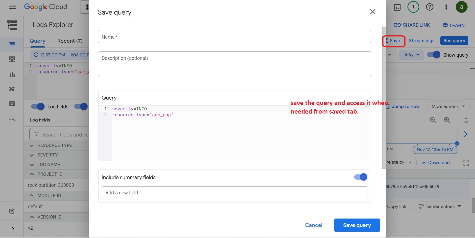 How to Setup Logging in Google Cloud Platform?